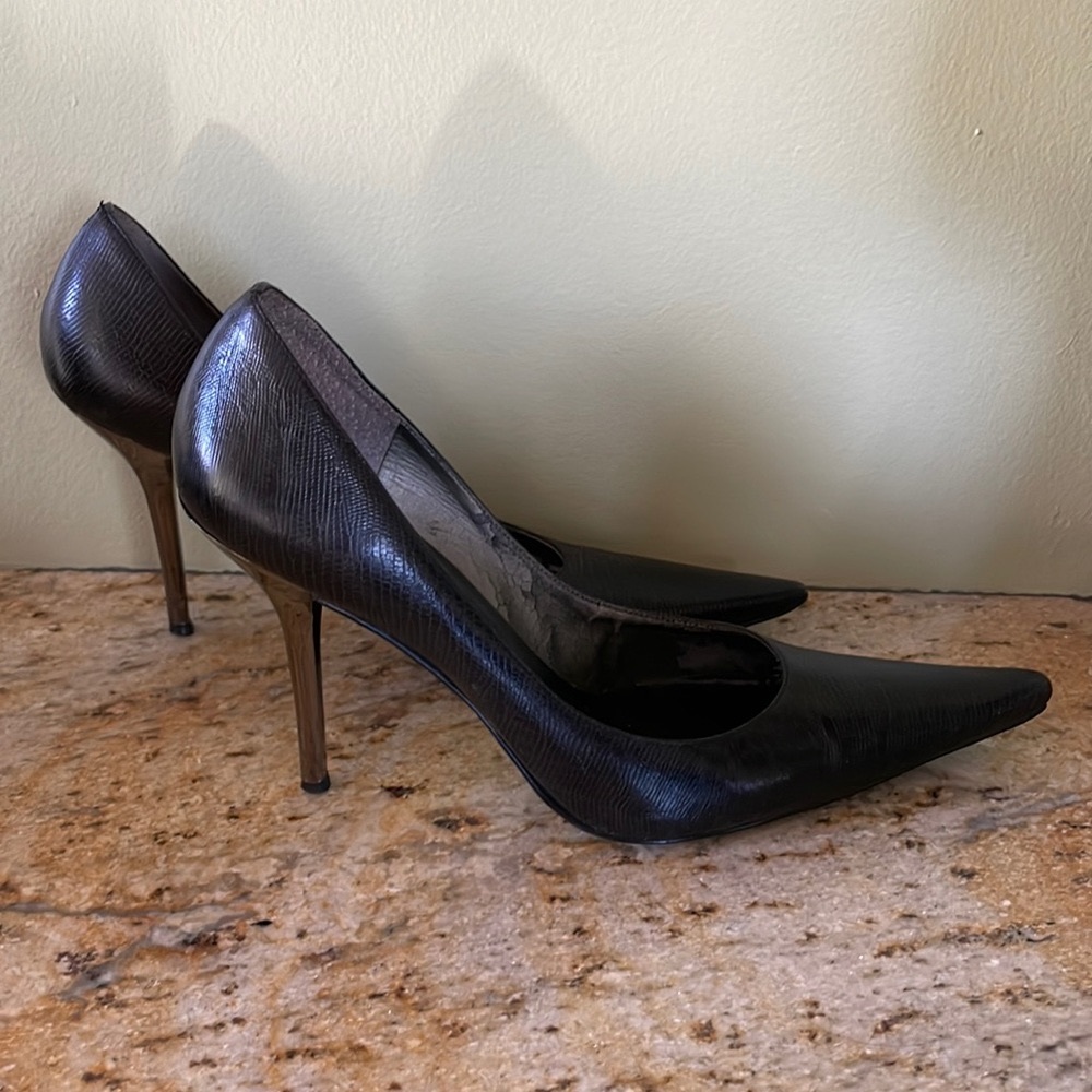 BCBGirls Size 8 Pointy Black Heels - Picture 2 of 11